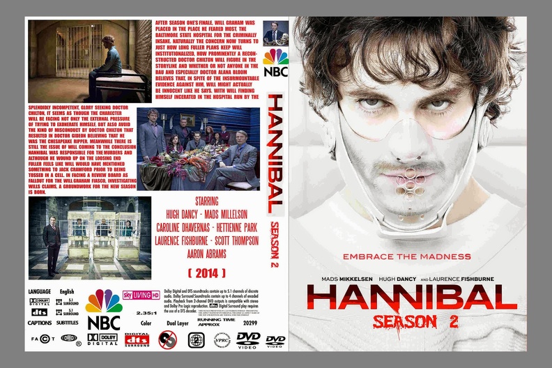 Hannibal Season 2 (2014) - Cover DVD Serie